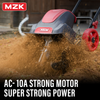 MZK 12-Inch 10.5 Amp Corded Electric Tiller/Cultivator for Gardening, 8-inch tillling Depth with Adjustable Wheels, Electric Garden Rototiller for Lawn/Yard/Garden Soil Digging - MZK