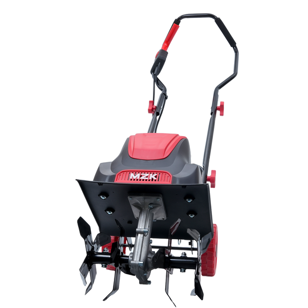 MZK 12-Inch 10.5 Amp Corded Electric Tiller/Cultivator for Gardening, 8-inch tillling Depth with Adjustable Wheels, Electric Garden Rototiller for Lawn/Yard/Garden Soil Digging - MZK
