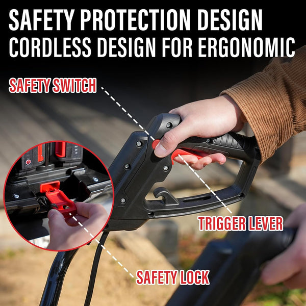 MZK 40V 12-inch Cordless Garden Tiller, Battery Powered Garden Cultivator, 2 * 4.0Ah Battery and Fast Charger Included - MZK