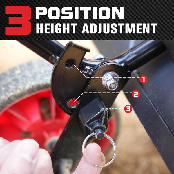 MZK 16-Inch 13-Amp Corded Electric Tiller/Cultivator, 8-inch tillling Depth with Adjustable Wheels, Foldable Electric Rototiller for Garden Soil Digging - MZK