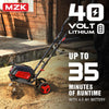MZK 40V 12-inch Cordless Garden Tiller, Battery Powered Garden Cultivator, 2 * 4.0Ah Battery and Fast Charger Included - MZK