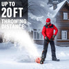 MZK 20V 13-Inch Cordless Snow Shovel with Battery, Charger, Directional Plate - Battery Powered Snow Thrower - MZK