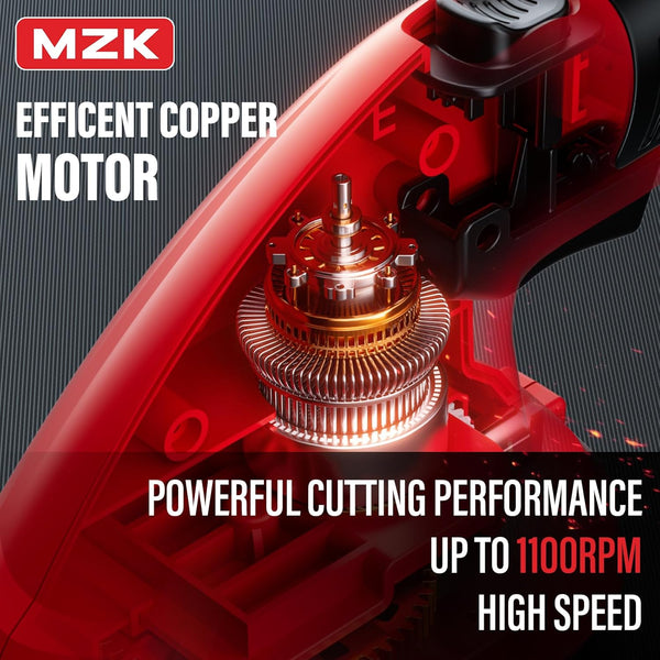 MZK Cordless Grass Shear & Shrubbery Trimmer, 7.2V Battery Powered Hedge Trimmer, 2 in 1 Handheld Grass Clippers, Electric Grass Trimmer Hedge Trimmer, Grass Cutter with Charger - MZK