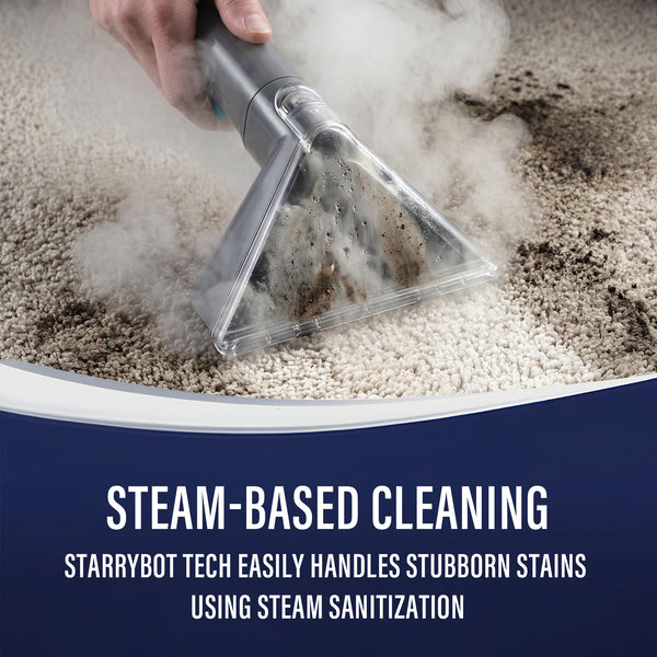 Starrybot Portable Carpet Cleaner Machine with Steam and Heating Techology,18Kpa Powerful Suction for Stairs/Furniture/Rug