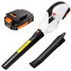 MZK Lightweight Cordless Handheld Leaf Blower, 20V Battery Powered 580CFM/150MPH High Velocity