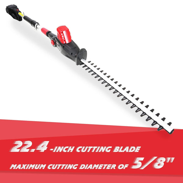 MZK Polesaw + Pole Hedge Trimmer Comb, 4Ah Battery and Charger Included - MZK