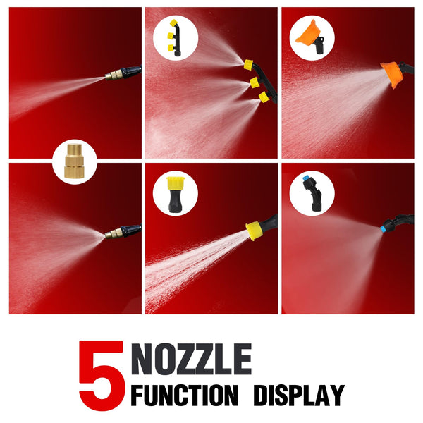 MZK 4.2 Gallon Battery Powered Backpack Sprayer-2.0AH Lithium Ion Electric Backpack Sprayer-for Weeding, Spraying, and Cleaning, Multiple Nozzles & Battery Included,BS4D05 - MZK