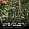 MZK 20V Pole Pruning Shear - Battery Powered Cordless Electric Tree Pruner with 12-ft Reach, 1.2 Inch Cutting Diameter, Rechargeable Battery & Charger Included - MZK