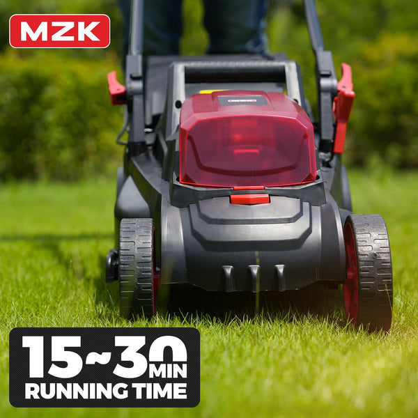MZK 40V(2 x 20V) 13”Cordless Electric Lawn Mower,with 4-Position Height Adjustment,Compact and Lightweight Push Battery Powered Lawn Mower (2 * 4AH Batteries) - MZK