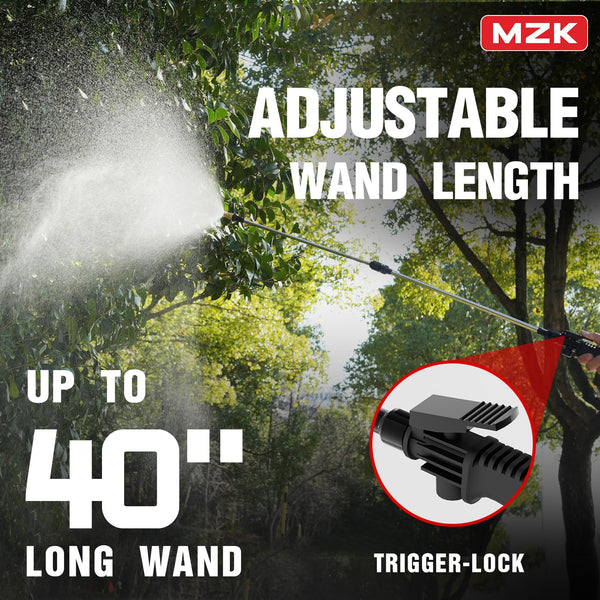 MZK 4.2 Gallon Battery Powered Backpack Sprayer-2.0AH Lithium Ion Electric Backpack Sprayer-for Weeding, Spraying, and Cleaning, Multiple Nozzles & Battery Included,BS4D05 - MZK