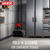 MZK 16-Inch Electric Walk-Behind Snow Blower with 13-Amp Motor, 20ft Throwing Distance, and Directional Chute Control in Black - MZK