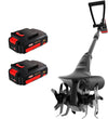 MZK 20V Cordless Tiller Cultivator with 24 Steel Tines,7.8-inch Wide Battery Powered Garden Cultivator, Mini Tiller for Gardening (2AH Battery and Charger Included)