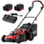 MZK 40V 16" Electric Lawn Mower, 2-in-1 Brushless Cordless Lawn Mower, Walk-Behind Push Mowers with 5-Position Height Adjustment, 2 x 4.0Ah Batteries & Charger
