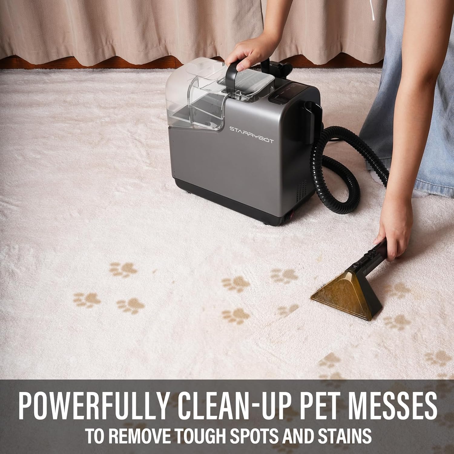 Starrybot Portable Carpet & Upholstery Cleaner - Powerful Spot Cleaner ...