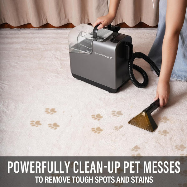 Starrybot Portable Carpet & Upholestery Cleaner Machine with Steam and Heating Techology, 15Kpa Powerful Suction with Versatile Tools for Pet, Couch, Car,Self-Cleaning, Spot Cleaner for Stair/Furniture - MZK